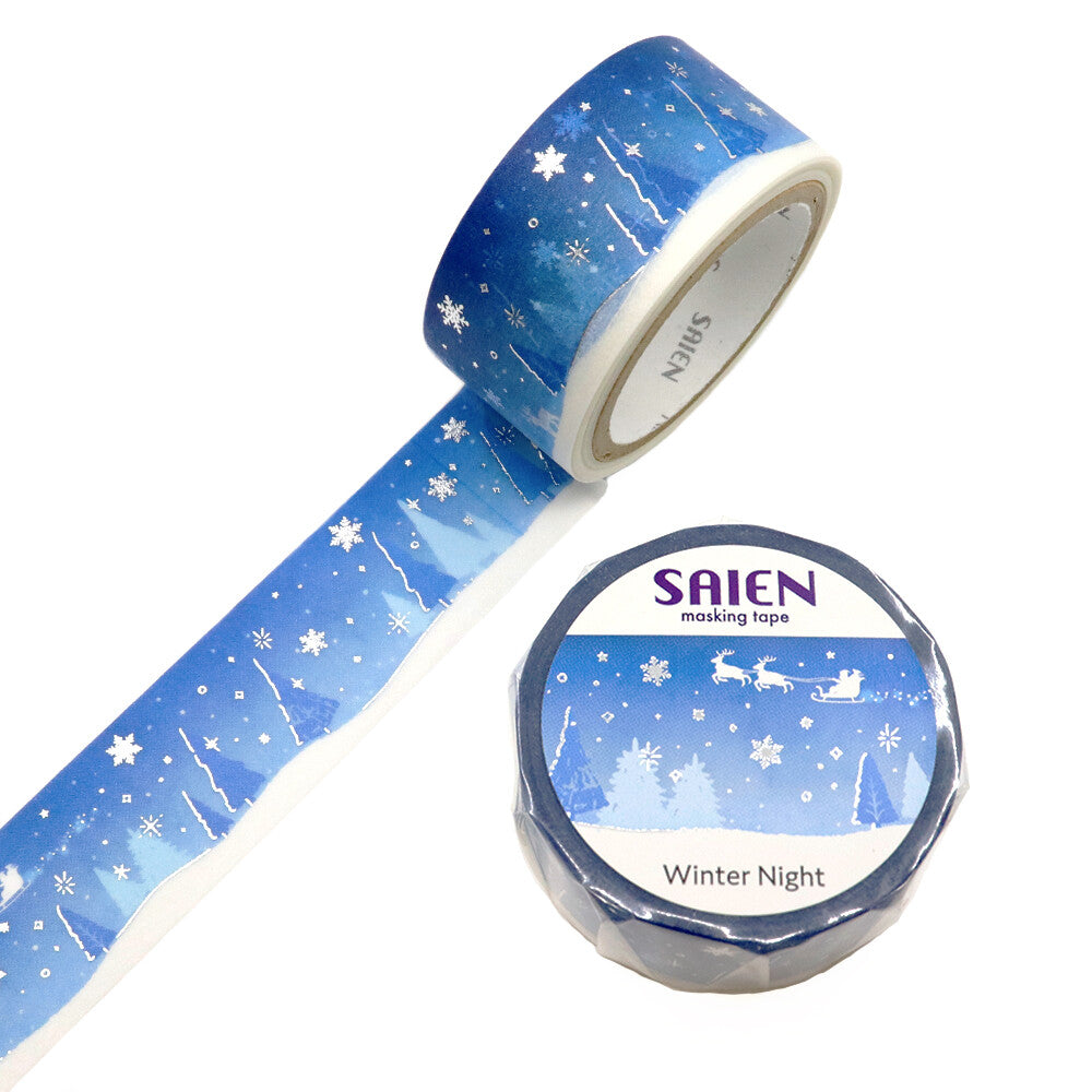 SAIEN - Limited Edition Winter Washi Tape - Winter Night