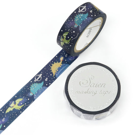 SAIEN - Washi Tape - Space Dinosaurs