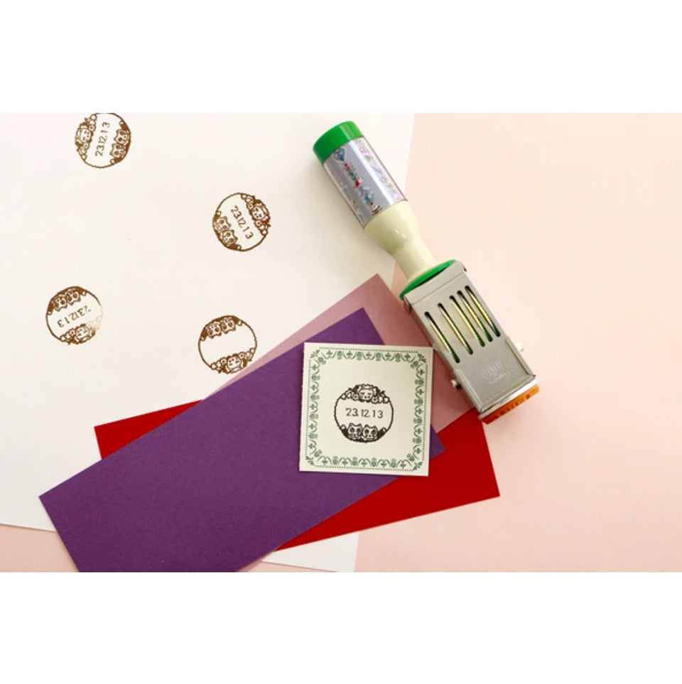 Sanby - Yumi Kitagishi Collaboration - Date Stamp - Twin Cats