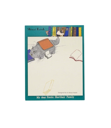 Shinzi Katoh - Sticky Notes - My Dear Exotic Shorthair Cat Family - Reading