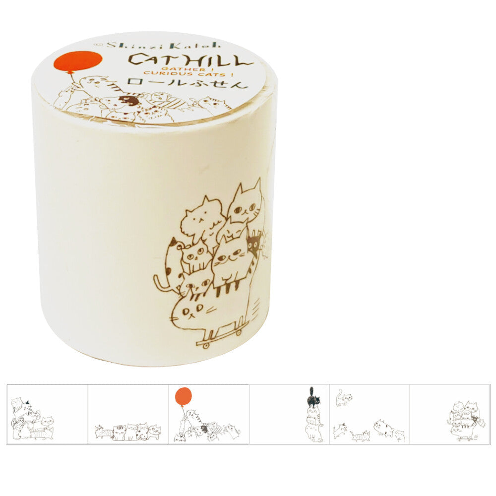 SEAL-DO Shinzi Katoh Sticky Notes Roll - Cat Hill