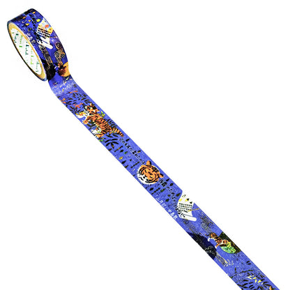 SEAL-DO Shinzi Katoh Washi Tape - Walking Through Literature Series - The Moon Over the Mountain/Tiger Poet (Sangatsuki)