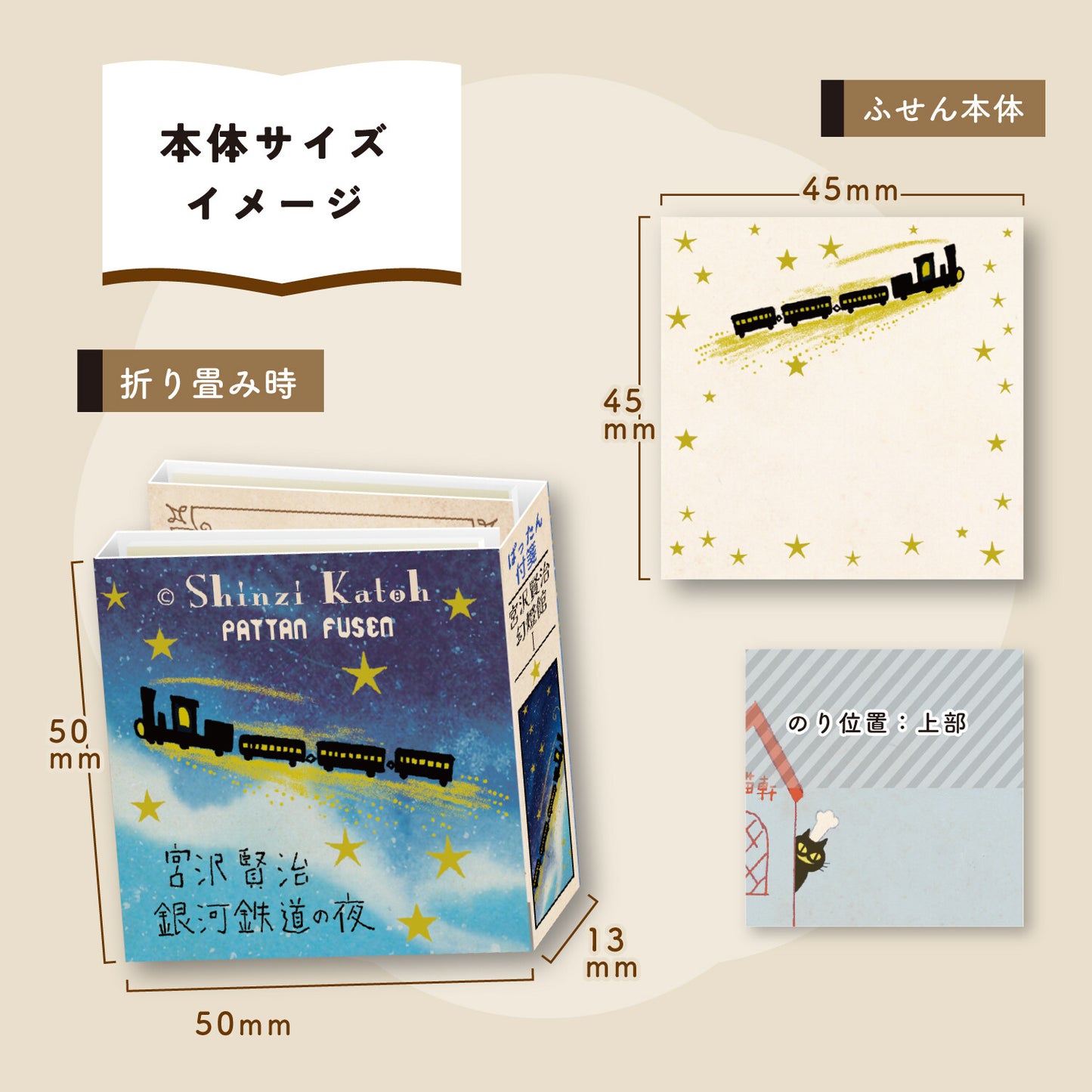 SEAL-DO Shinzi Katoh Sticky Notes - Night on the Galactic Railroad / The Restaurant of Many Orders