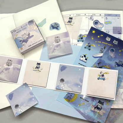 SEAL-DO Shinzi Katoh Sticky Notes - The Space Cats