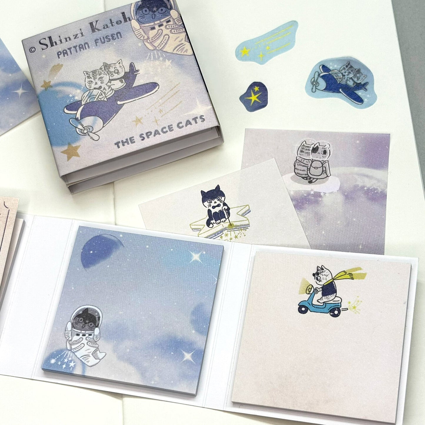 SEAL-DO Shinzi Katoh Sticky Notes - The Space Cats