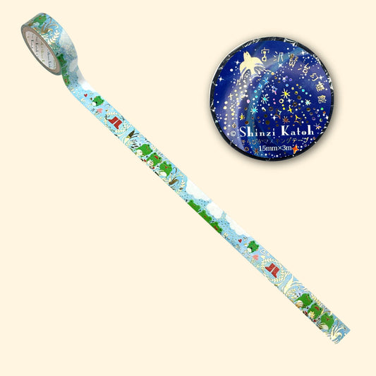 SEAL-DO Shinzi Katoh Washi Tape - Phantom Light Museum Series - Frogs and Rubber Boots