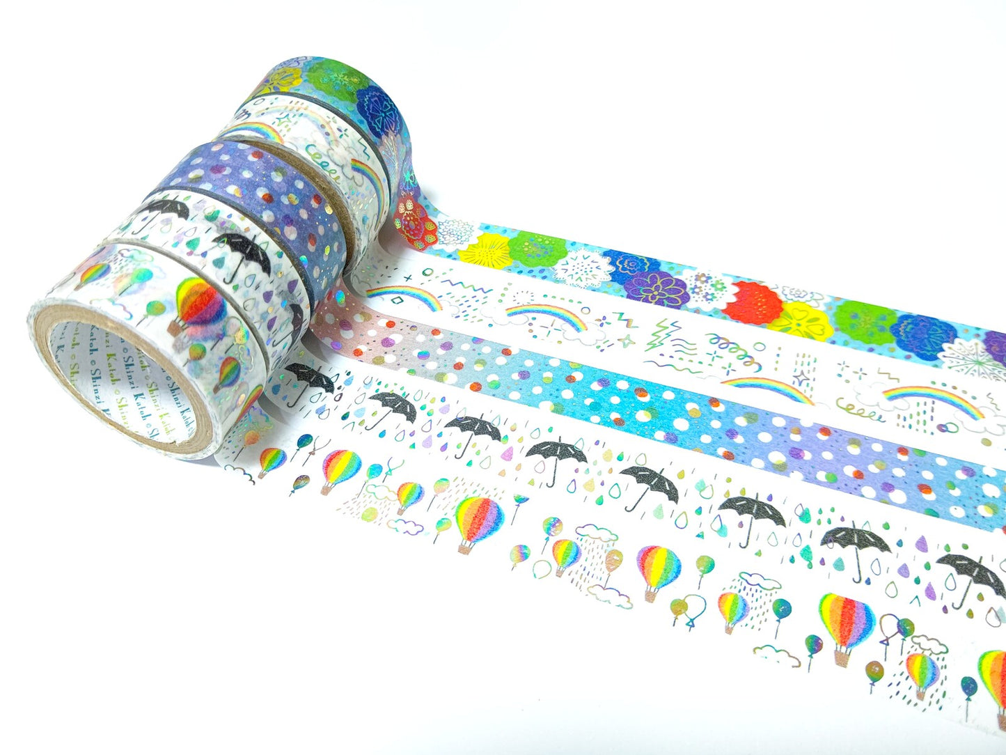 SEAL-DO Shinzi Katoh Washi Tape - Glittering Rainbows