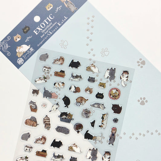 SEAL-DO Shinzi Katoh Planner Stickers - Exotic Shorthair Cats
