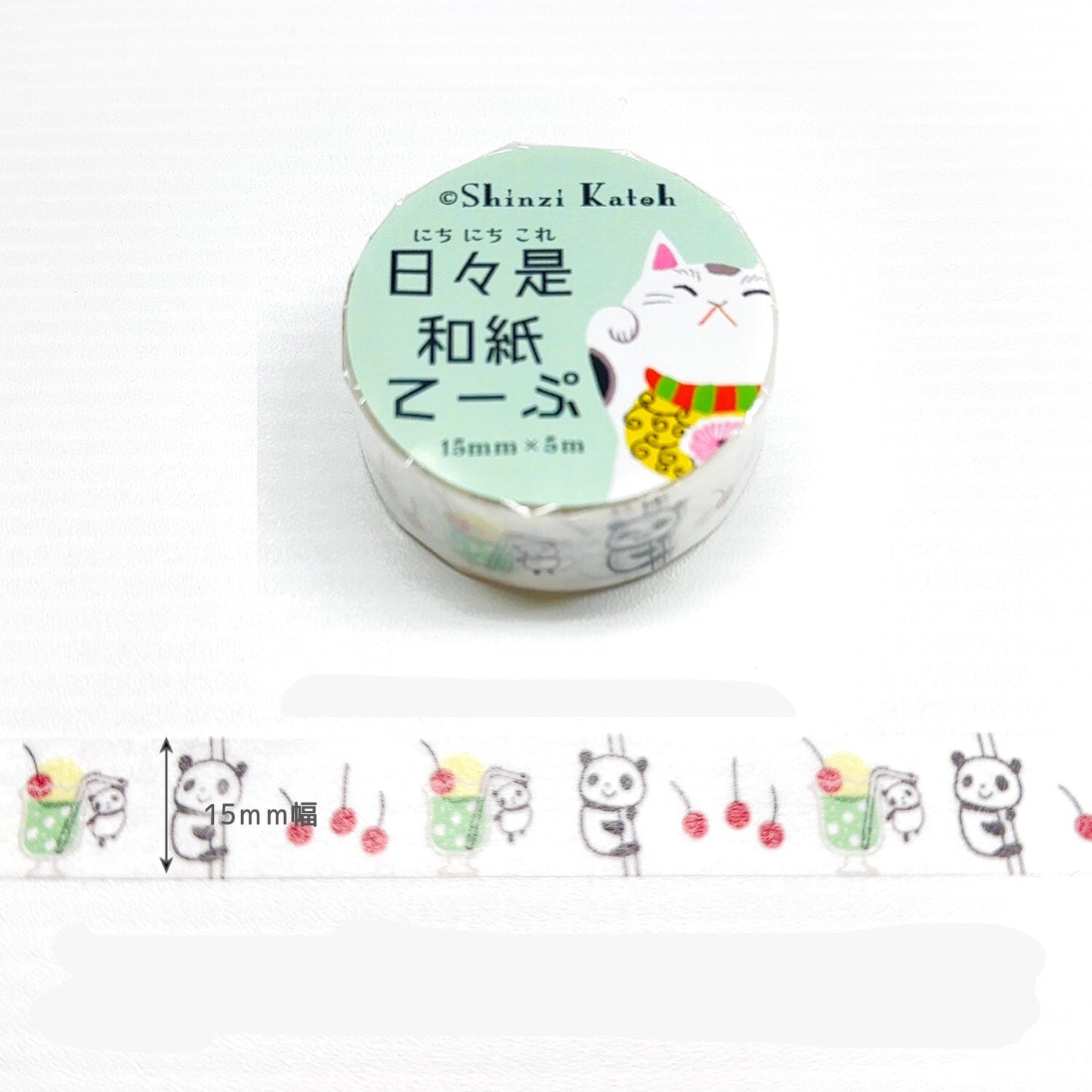 SEAL-DO Shinzi Katoh Washi Tape - Melon Soda and Panda