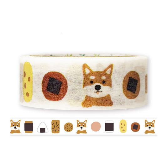 SEAL-DO Shinzi Katoh Washi Tape - Shiba Inu to O-Sembei