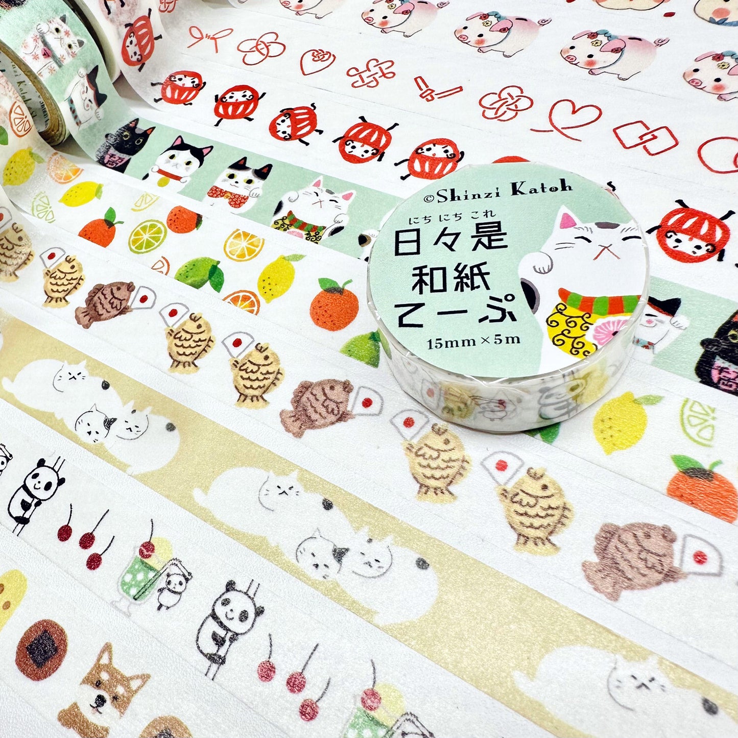 SEAL-DO Shinzi Katoh Washi Tape - Melon Soda and Panda