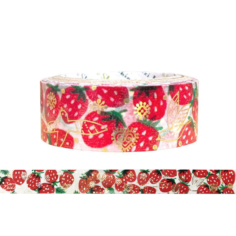SEAL-DO Shinzi Katoh Washi Tape - Strawberry and Bird