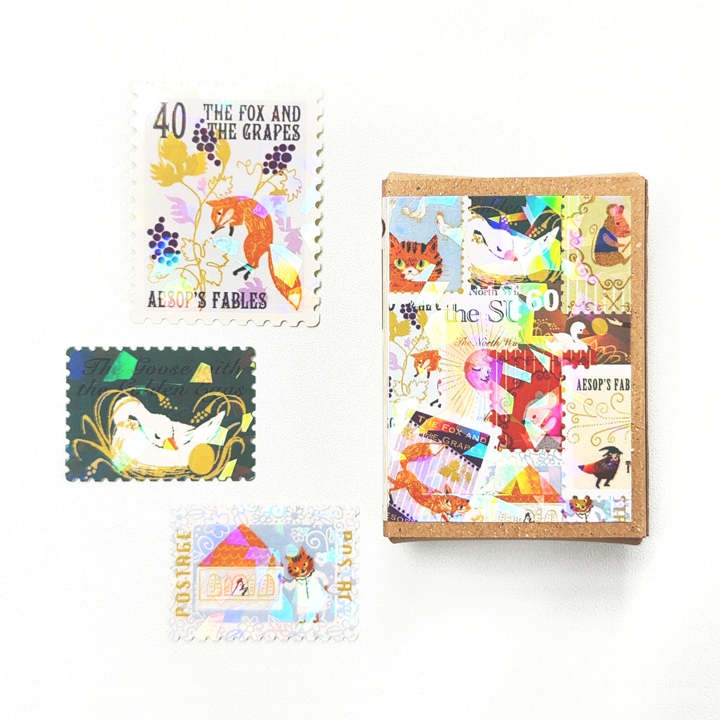 SEAL-DO Shinzi Katoh - Fairy Tales Flake Stickers - Aesop's Fables 1