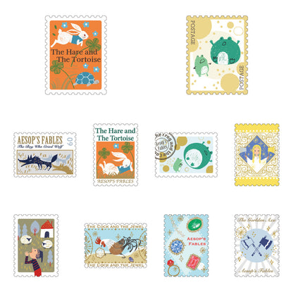 SEAL-DO Shinzi Katoh - Fairy Tales Flake Stickers - Aesop's Fables 2