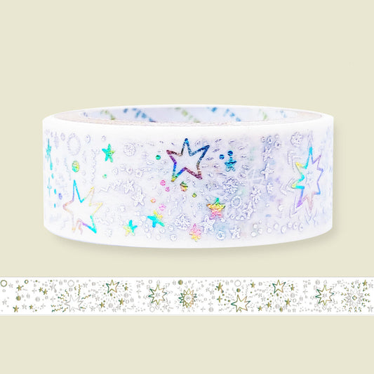 SEAL-DO Shinzi Katoh Washi Tape - Rainbow Foil - Stars