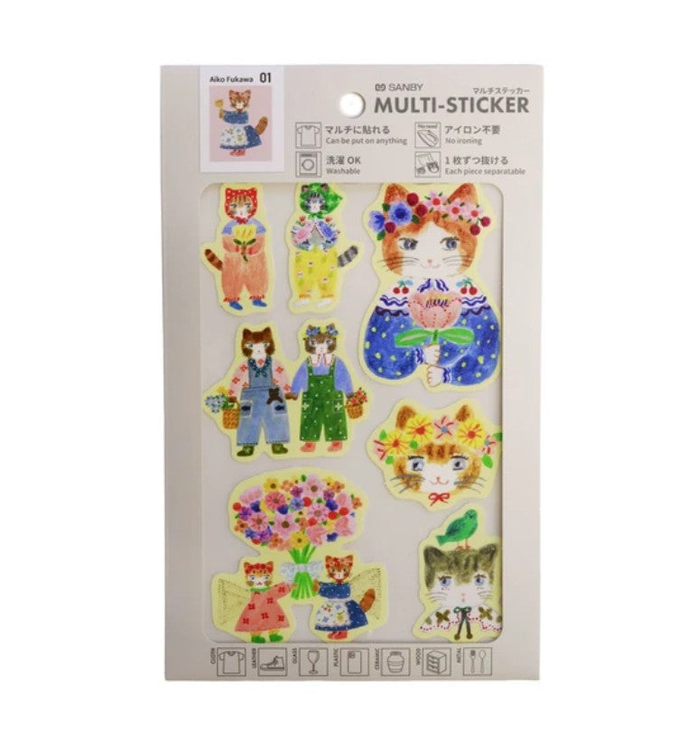 Sanby x Aiko Fukawa Collaboration - Multi-Stickers - Cat Lover