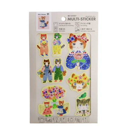 Sanby x Aiko Fukawa Collaboration - Multi-Stickers - Cat Lover