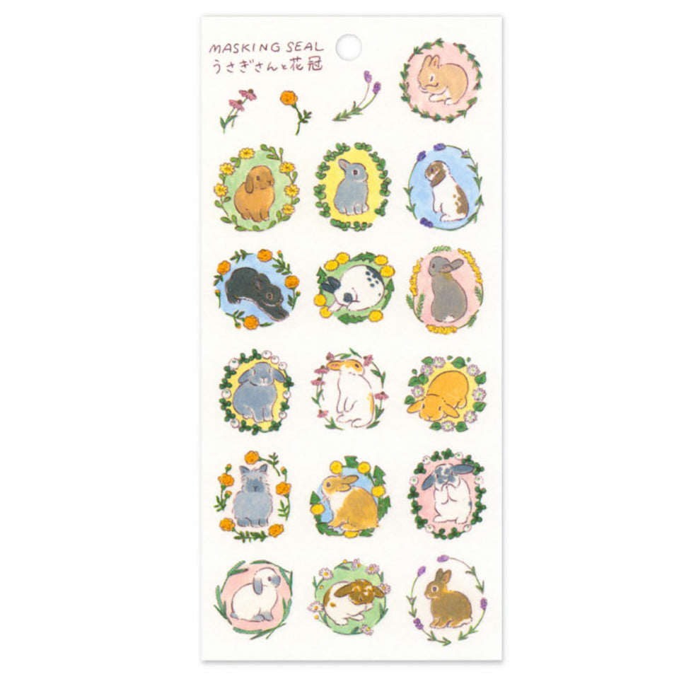 Rabbit Stickers - Rabbits and Flower Crowns