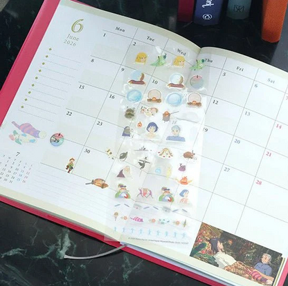 Studio Ghibli - Schedule Seal Planner Stickers - Howl's Moving Castle