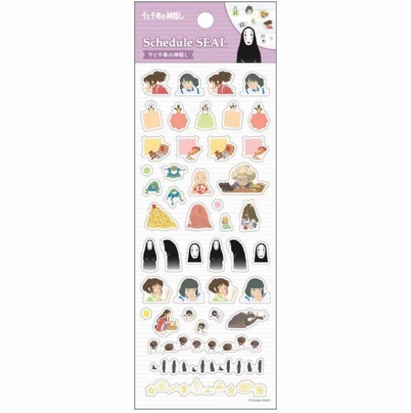 Studio Ghibli - Schedule Seal Planner Stickers - Spirited Away