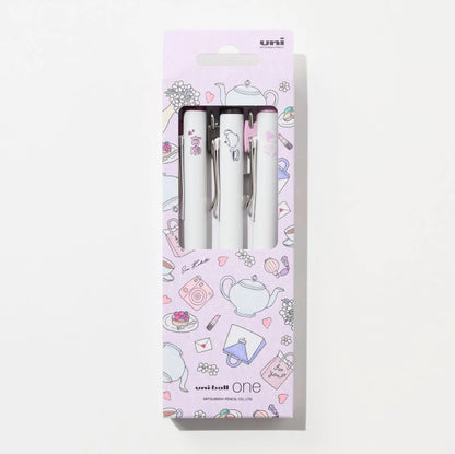 Uni-Ball One x Ena Kakuta - Limited Edition 0.38mm Gel Pens 3 Piece Set - Café