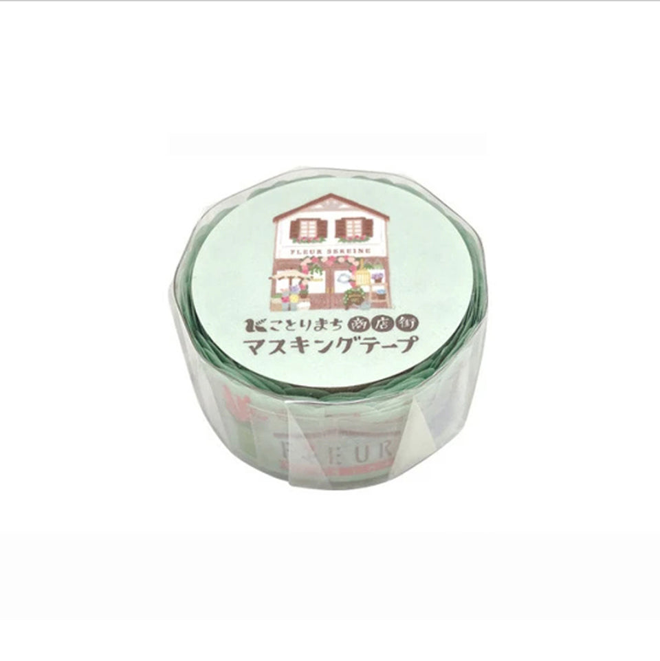 Kotorimachi Shotengai Washi Tape - Flower Shop