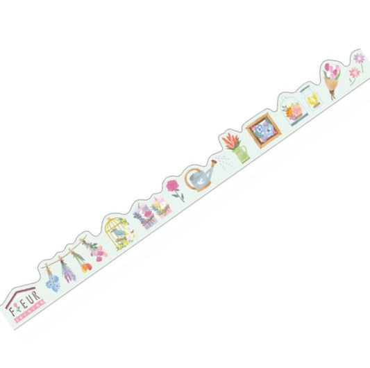 Kotorimachi Shotengai Washi Tape - Flower Shop
