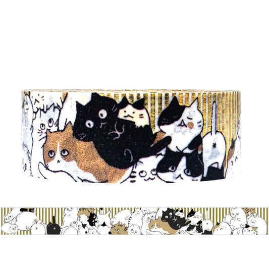 SEAL-DO Shinzi Katoh Washi Tape - Nekonekone