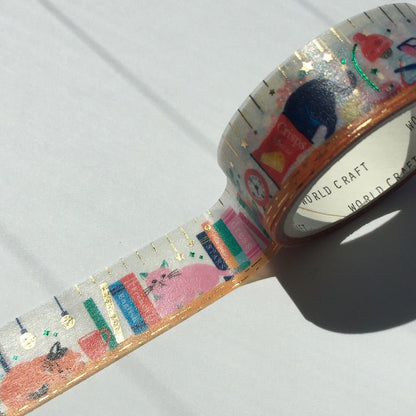World Craft - Foil-Stamped Washi Tape - Cat