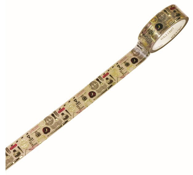 World Craft - Foil-Stamped Washi Tape - Stationery