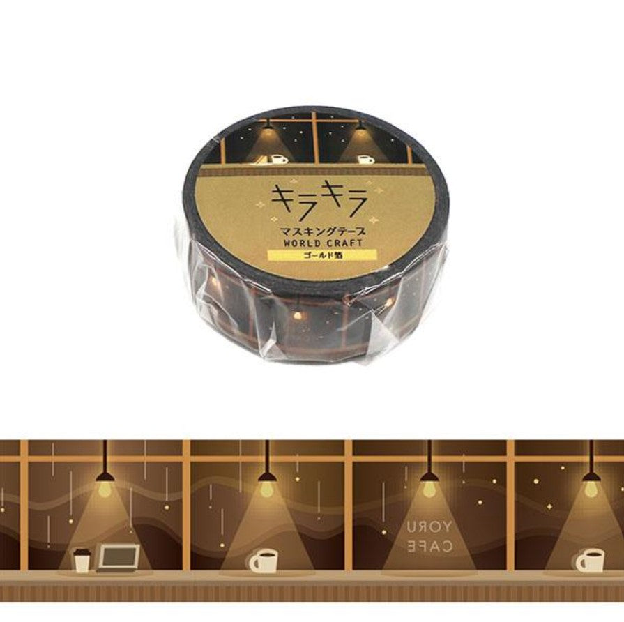 World Craft - Foil-Stamped Washi Tape - Yoru Cafe