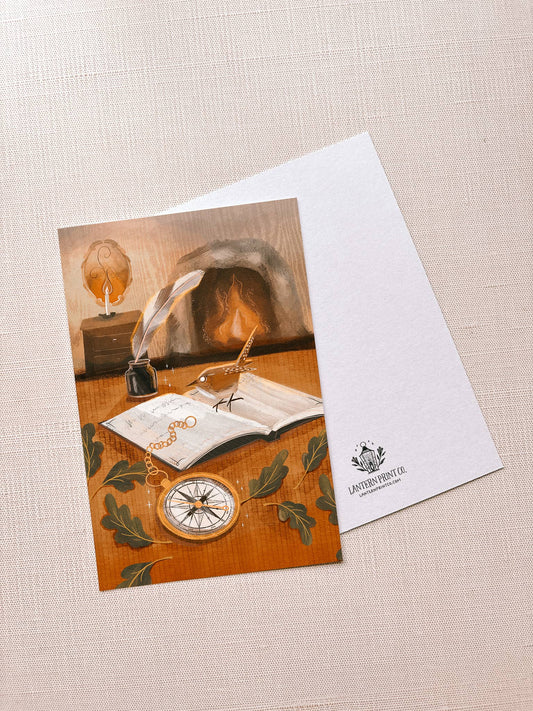 Lantern Print Co. - Postcard - Antique Compass