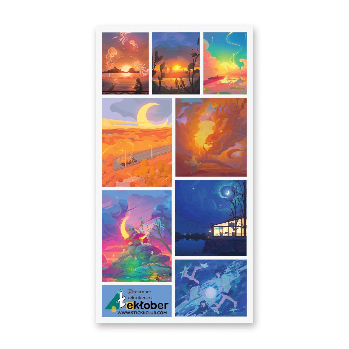 STICKII - Sticker sheet - Tektober - Wondrous Skies
