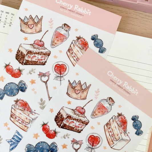 Cherry Rabbit - Sweetland Sticker Sheet no.053