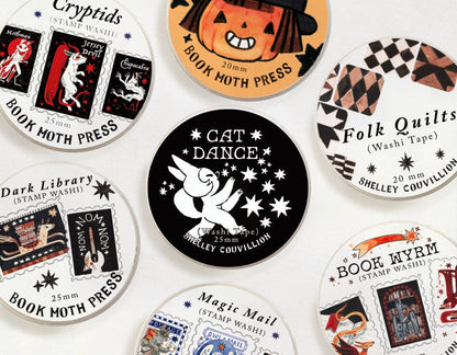Book Moth Press - Washi Tape - Cat Dance and Stars
