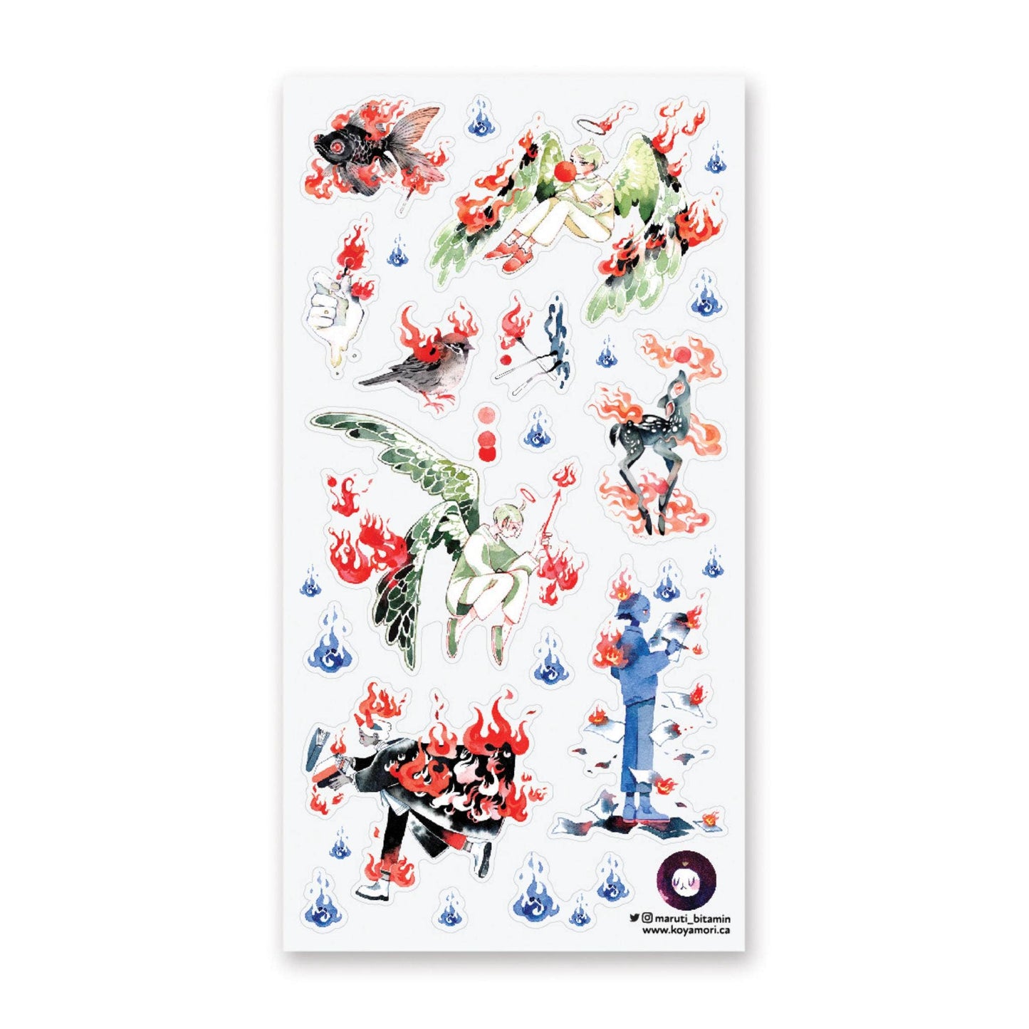 STICKII - Sticker Sheet - Maruti Bitamin - On Fire