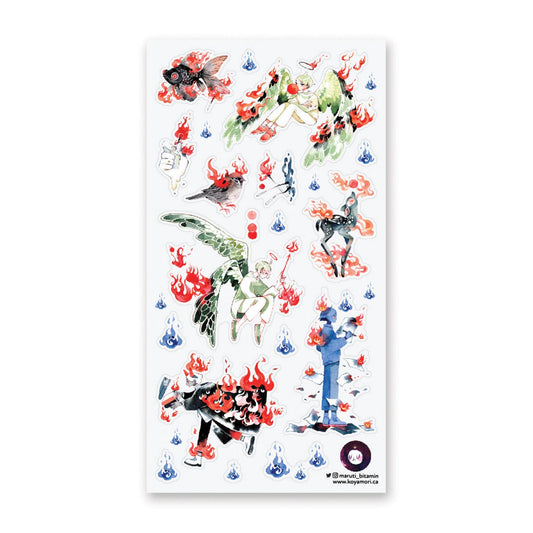 STICKII - Sticker Sheet - Maruti Bitamin - On Fire