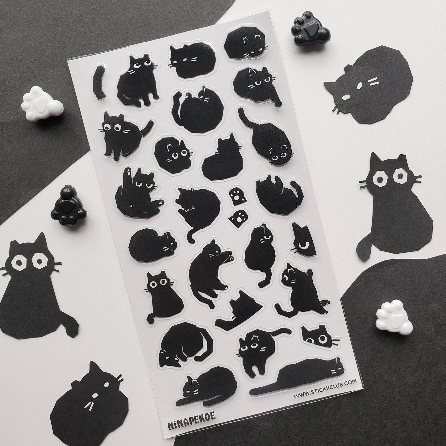 STICKII - Sticker Sheet - Nina Pekoe - The Night Meows