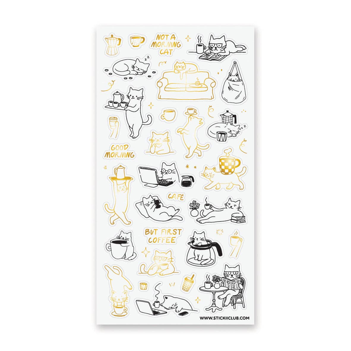 STICKII - Sticker sheet - Purr, Pour, Repeat