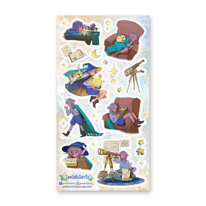 STICKII - Sticker sheet - Jeni Shii Arts - Star Chasing