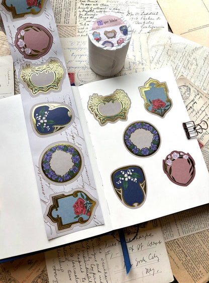 The Creeping Moon - Foil Stamped Paper Labels Roll - French Perfume