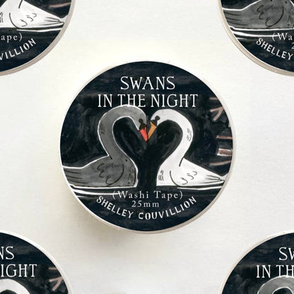Book Moth Press - Washi Tape - Swans In The Night