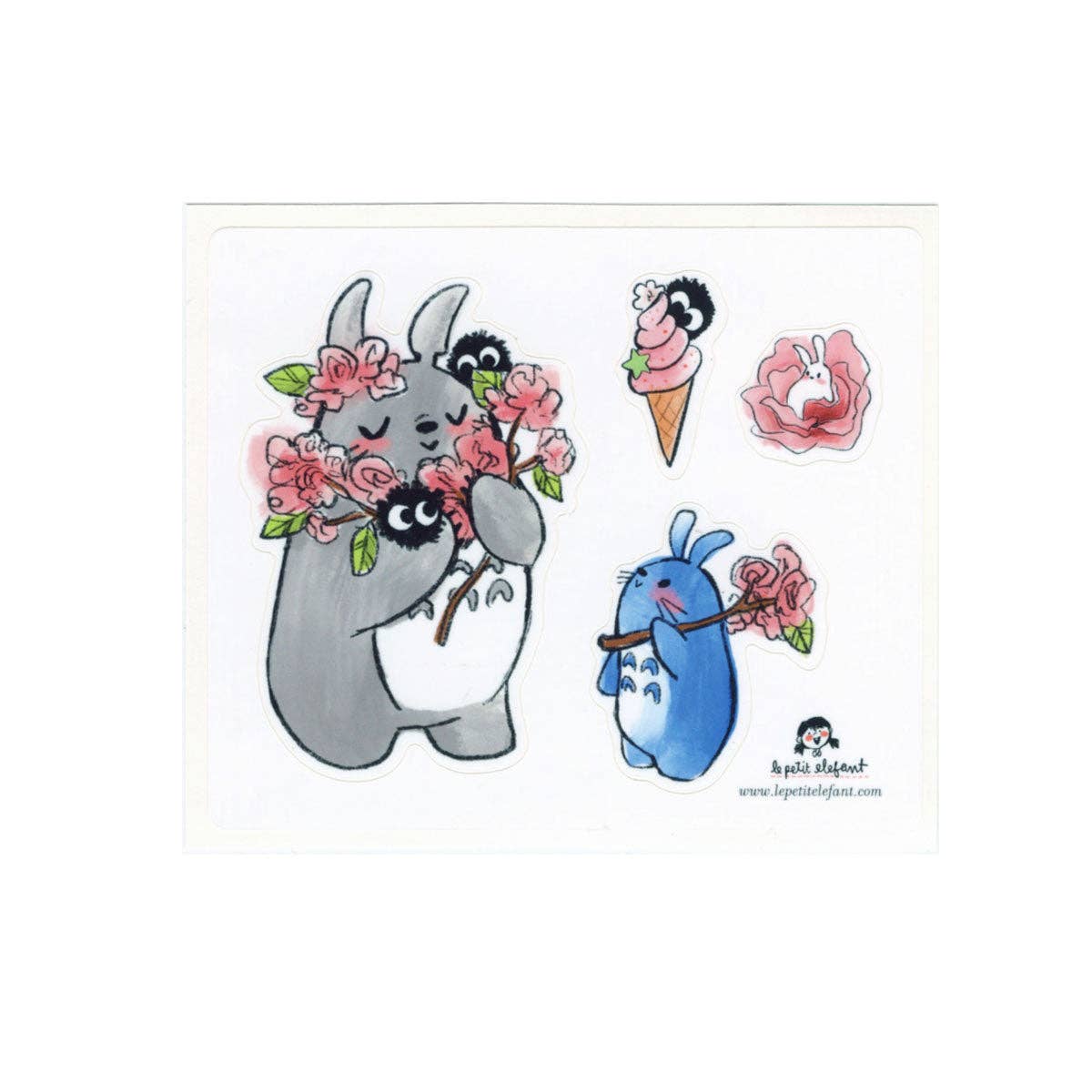 Le Petit Elefant - Sticker Sheet - Sakura Totoro