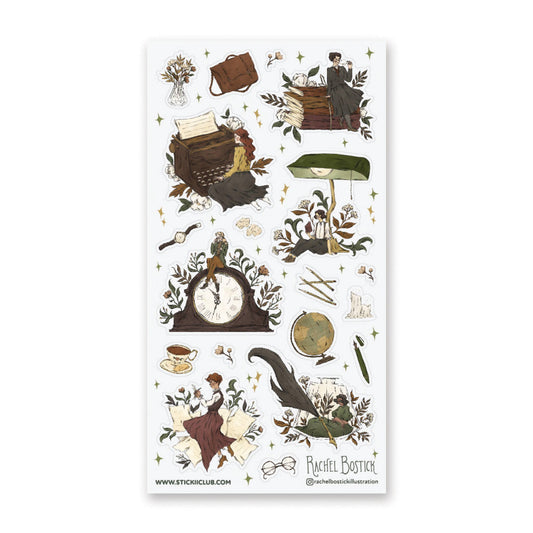 STICKII - Sticker sheet - Rachel Bostick Illustration - Writing Whimsy