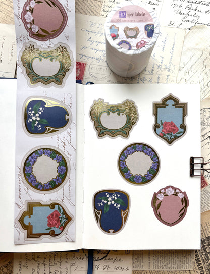 The Creeping Moon - Foil Stamped Paper Labels Roll - French Perfume