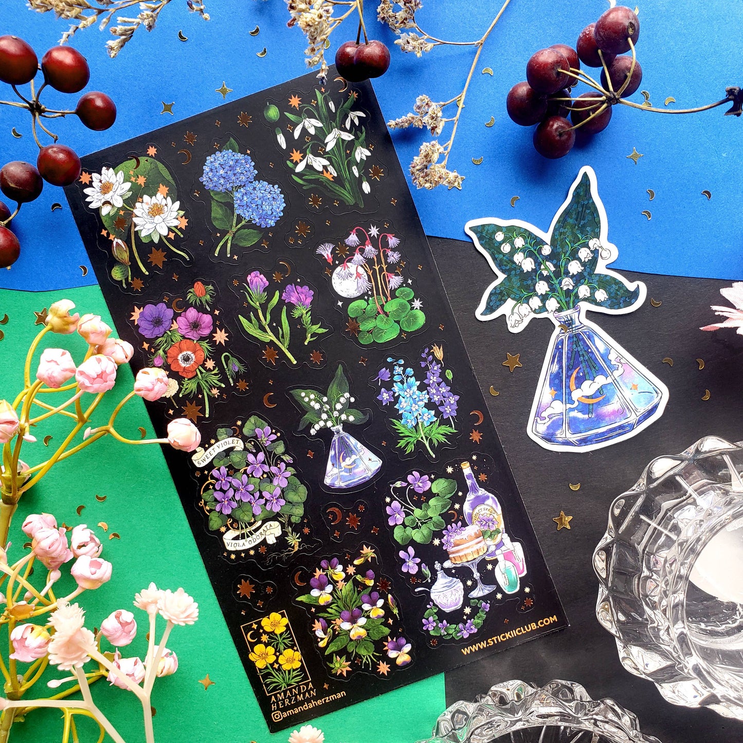 STICKII - Sticker Sheet - Amanda Herzman - Magical Blooms