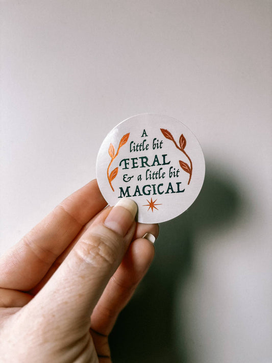 Lantern Print Co. - Vinyl Sticker - A Little Bit Feral