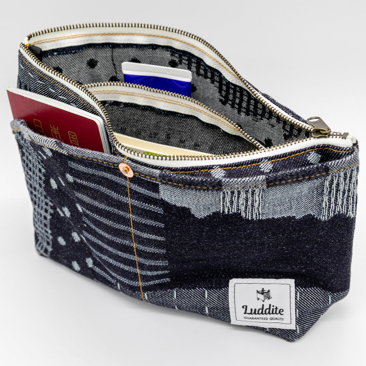 Luddite - Denim Boat Pouch M - Okayama Denim