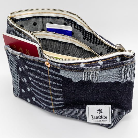 Luddite - Denim Boat Pouch M - Patchwork