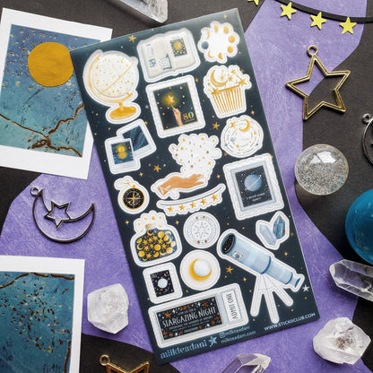 STICKII - Sticker Sheet - Milk Tea Dani - Stargazing Night